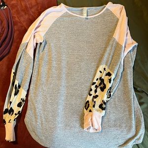 Tickled Teal Leopard Top